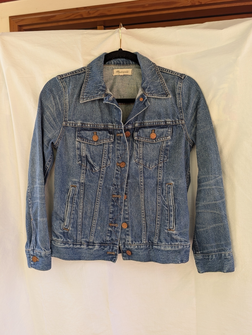 Madewell Classic Jean Jacket Cotton Denim Medium Blue Sz S